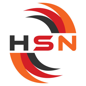 HSN letter design. HSN letter technology logo design. HSN Monogram logo design for an entrepreneur and business.