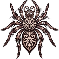 Fototapeta premium Gothic Victorian Halloween Elegance Ornate Tarantula Tribal Design