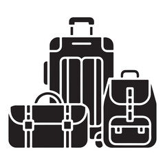 Fototapeta premium Travel luggage and bag icons set