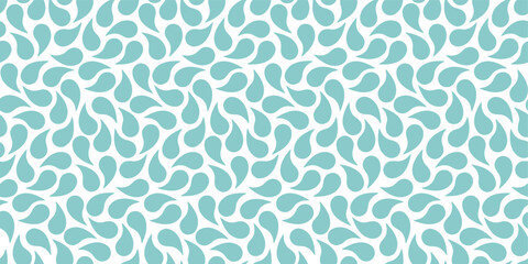 Seamless Aqua Blue Droplet Pattern Background.