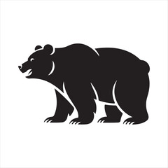 bear vector silhouette sketch art logo design collections