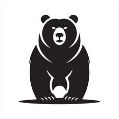 bear vector silhouette sketch art logo design collections
