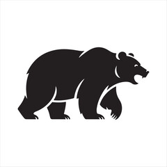 bear vector silhouette sketch art logo design collections