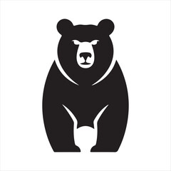 bear vector silhouette sketch art logo design collections