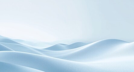 Obraz premium Serene Abstract Landscape, Gentle Blue Waves of Texture Under Soft, Diffused Lighting.