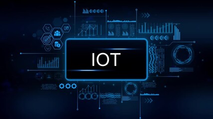 Internet of Things I O T technology data analysis futuristic digital interface network connection global connectivity smart devices innovation concept - Powered by Adobe