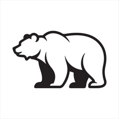 bear vector silhouette sketch art logo design collections