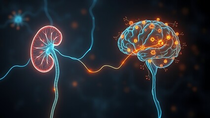 A human head exploding with chaotic wires, symbolizing sensory overload and mental strain.