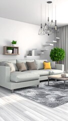 Modern living room interior design (2)