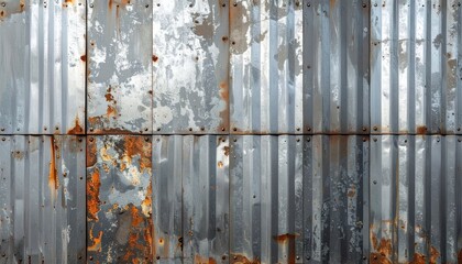 Weathered Metal Wall with Rust and Texture for Industrial Use
