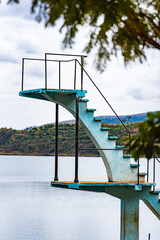 Stairs in lake
