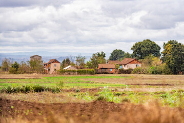 rural landscape with farm, Madagascar