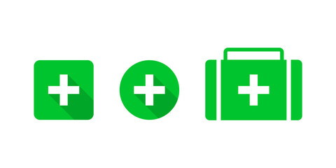 Fototapeta premium Medical Icon Set,First Aid and Health Symbol Vector.