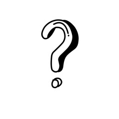 question mark scribble icon