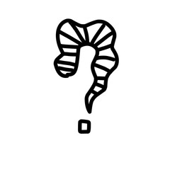 question mark scribble icon