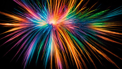 Abstract colorful light burst