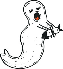 vector illustration of ghost