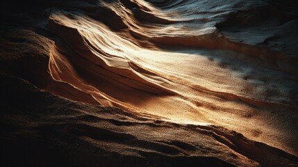 Obraz premium Textured natural surfaces with dynamic light patterns and earthy tones