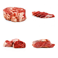 Beef Roasts and Rolls Featuring Rib Roll, Knuckle, and Topside in Gourmet Raw Composition
