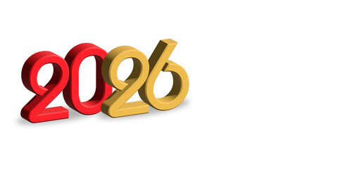 3d 2026 happy new year with this bright, bold graphic for future projects and planning needs now