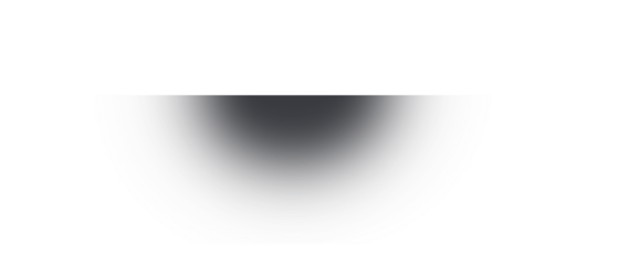 Half dome black gradient shadow fade isolated on white background. Smooth abstract shading overlay for design, mockup, and creative artwork. Minimal soft blur shape for modern projects.