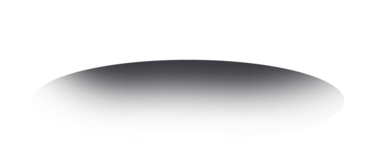 Half dome black gradient shadow fade isolated on white background. Smooth abstract shading overlay for design, mockup, and creative artwork. Minimal soft blur shape for modern projects.