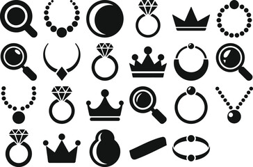 Jewelry Icons Necklaces Rings Crowns and More