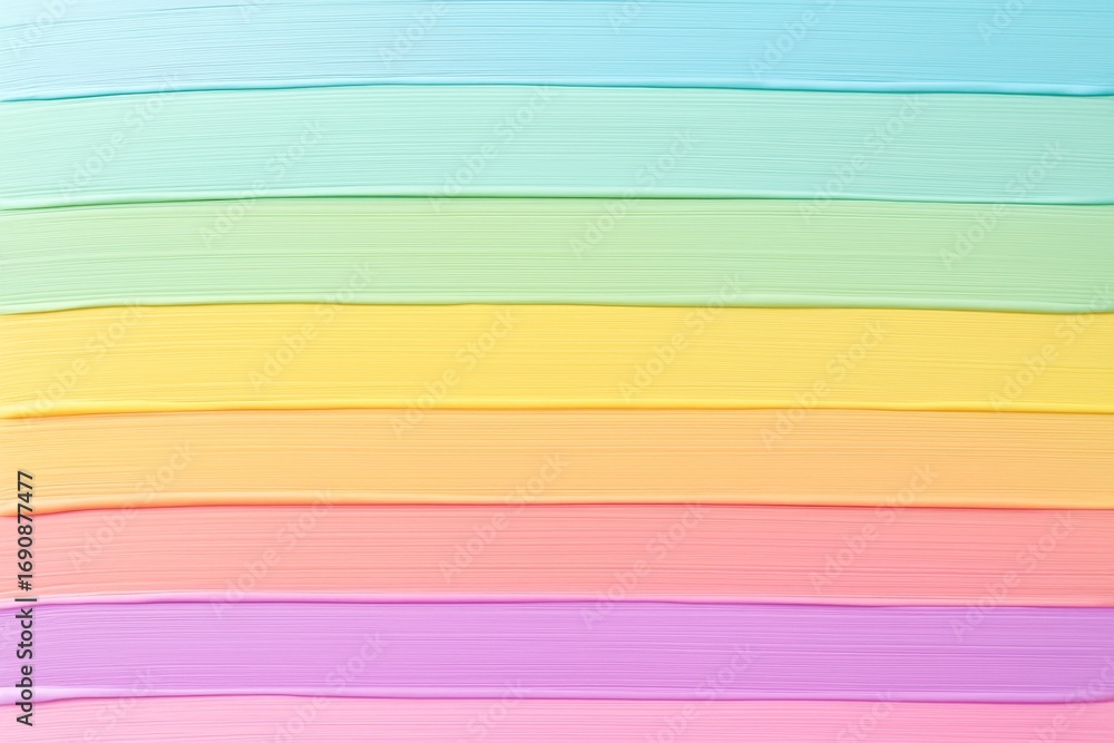 Poster colorful horizontal pastel paint strokes abstract background with smooth texture and soft light conc