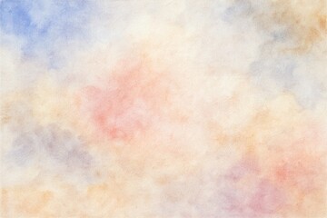 Obraz premium Soft pastel watercolor texture background with subtle clouds and gentle color blending for clean design and abstract poster template concept. Ai generative