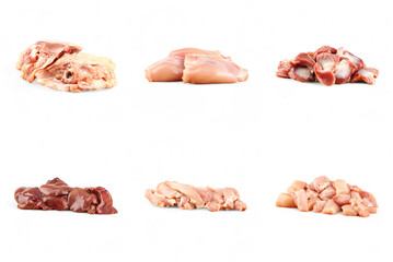 Frozen Beef Offal Set Featuring Liver and Heart in Industrial Ice Display