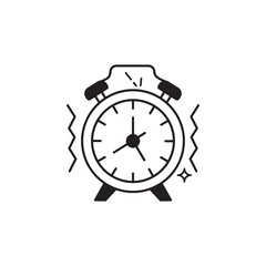 Alarm icon design with white background stock illustration