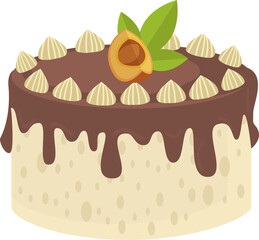 vector illustration of cake