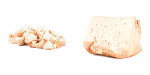 Vacuum Packed Beef Offal with Liver and Heart in Transparent Sealed Containers