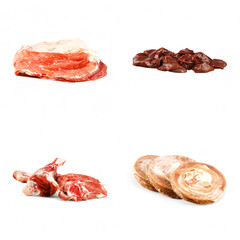 Vacuum Sealed Beef Mince and Kebab in Transparent Food Industry Packs