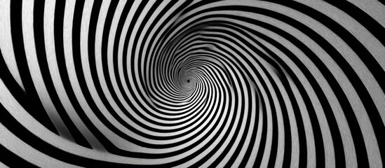 Abstract black and white spiral