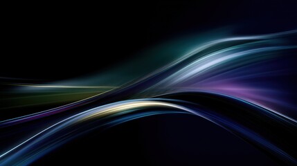 Dynamic Colorful Light Streaks on Black Background for Digital Art and Design Projects