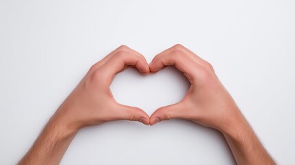 Fototapeta premium Hands forming heart shape – love, care and health concept for social campaigns and wellness marketing