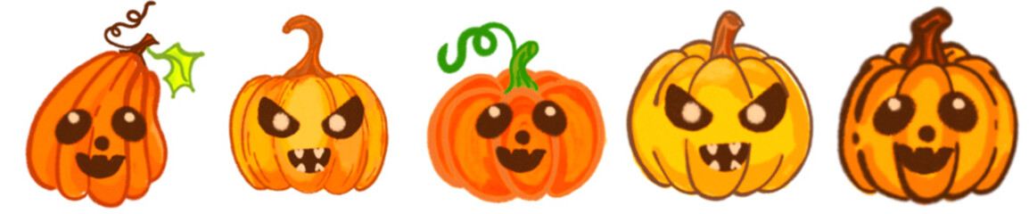 Kawaii Pumpkin PNG Graphic for Autumn and Halloween Projects