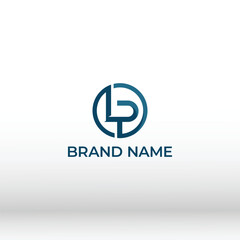 Modern BP circle logo vector