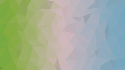 Fototapeta premium Abstract geometric low poly gradient background green pink blue polygon