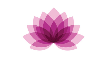 Serene pink lotus flower illustration symbolizing peace and spiritual growth