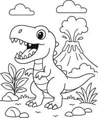 dinosaur coloring page 7.eps