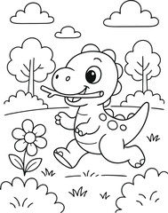 Obraz premium dinosaur coloring page 2.eps