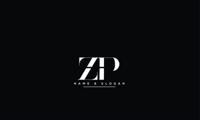 ZP, PZ, Z, P Abstract Letters Logo Monogram
