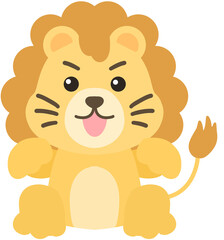 lion on white background