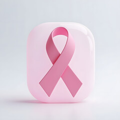 Pink breast cancer awareness ribbon illustration