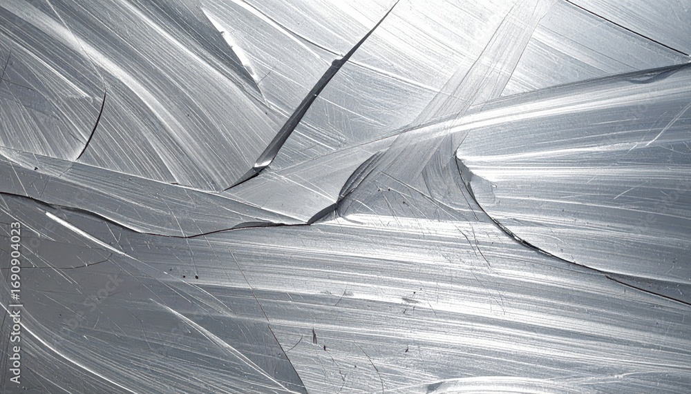 Poster elegant silver texture with dynamic brush strokes and lines
