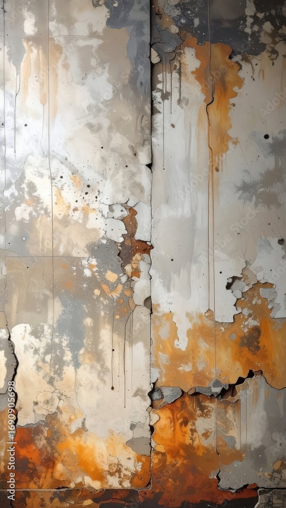 Poster abstract wall texture with rusty orange and grey color variation