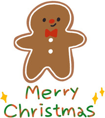 Cute Merry Christmas Sticker Illustration