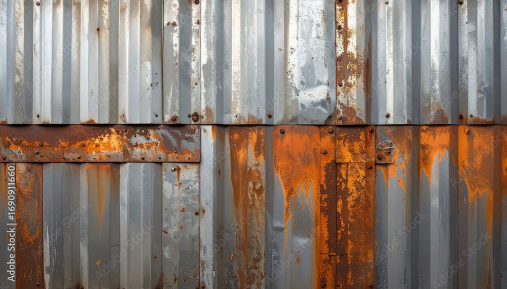 Poster weathered metal surface with rust and corrosion patterns